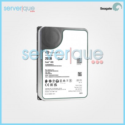 Seagate ST20000NM007D Exos X20 20TB 6Gbps 7.2K SATA 3.5" 4Kn Internal Hard Drive